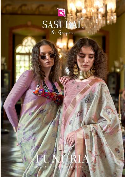 SASURAL LUXURIA 301 TO 306 DESIGNER SOFT BANARASI SAREE WHOLESALER IN INDIA